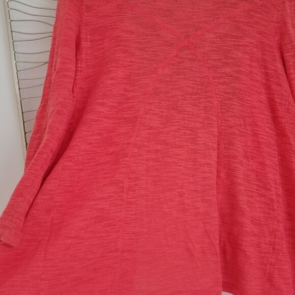 Cable & Gauge Open Front Drape Waterfall Front Coral Cardigan Size Small - Picture 10 of 12